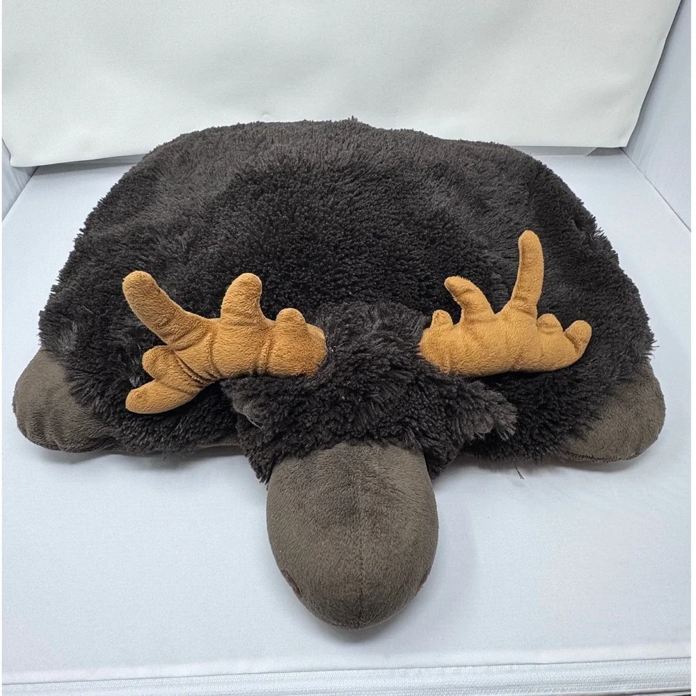 Pillow Pets Magical Moose Brown Plush Stuffed Animal 18 inch Large Travel Pillow